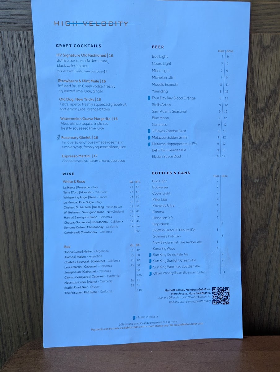 High Velocity Menu - Image 4